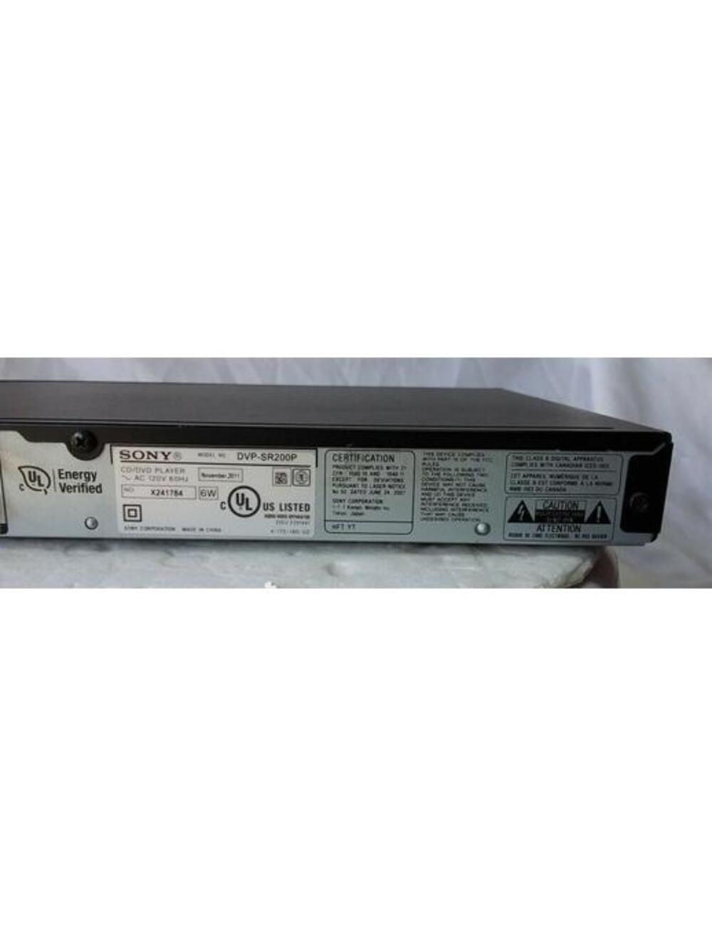Sony DVP-SR200P DVD CD Player Progressive Scan Multi-Format Playback Black Teste - Picture 11 of 11